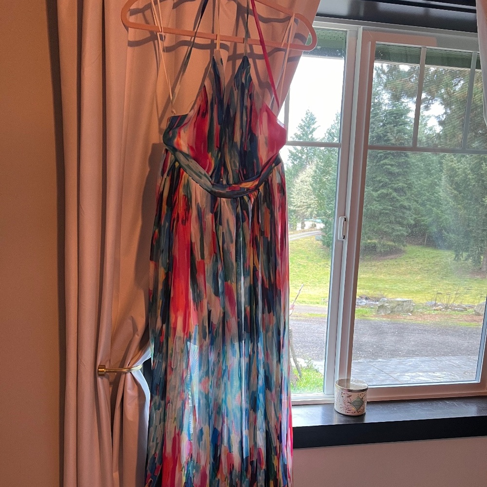 Medium watercolor maxi dress
